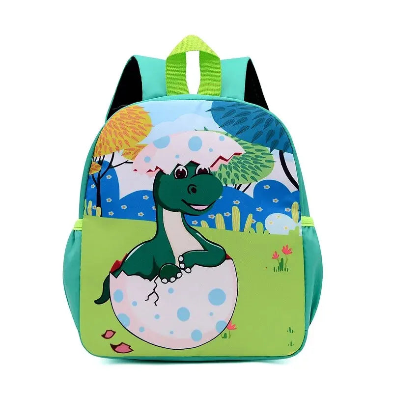 Cartoon Cute Dinosaur Printed Schoolbags Trendy Waterproof Kindergarten Primary School Bookbag Student Backpack