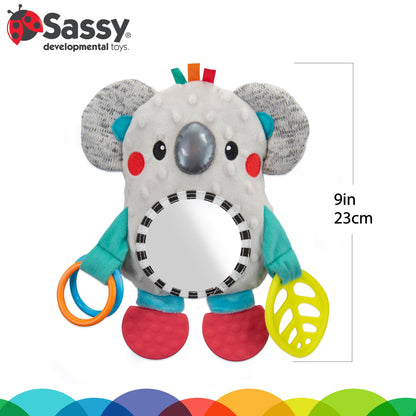 Koala Mirror Sensory Velcro Hanging Stroller Baby Toy 0 Months Old and Up