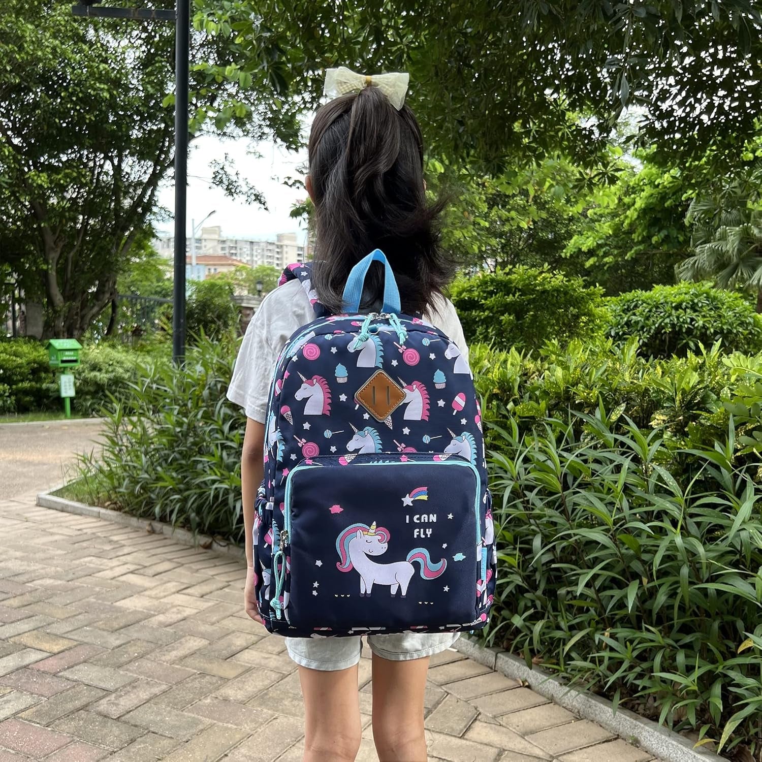 Kids Backpack School Bag Children Water-Resistant Cute Cartoon Travel Rucksack Backpack for Kindergarten Boys Girls with Chest Buckle