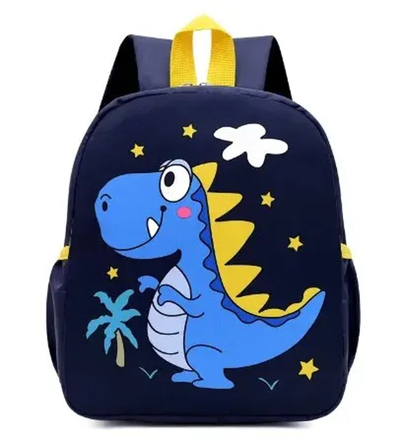 Cartoon Cute Dinosaur Printed Schoolbags Trendy Waterproof Kindergarten Primary School Bookbag Student Backpack