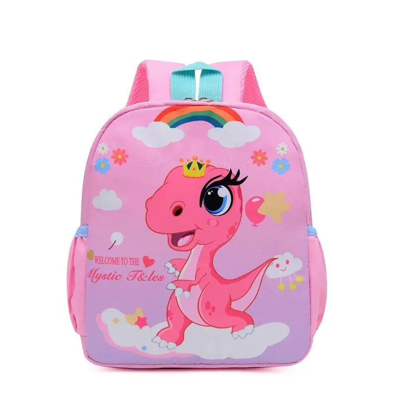 Cartoon Cute Dinosaur Printed Schoolbags Trendy Waterproof Kindergarten Primary School Bookbag Student Backpack