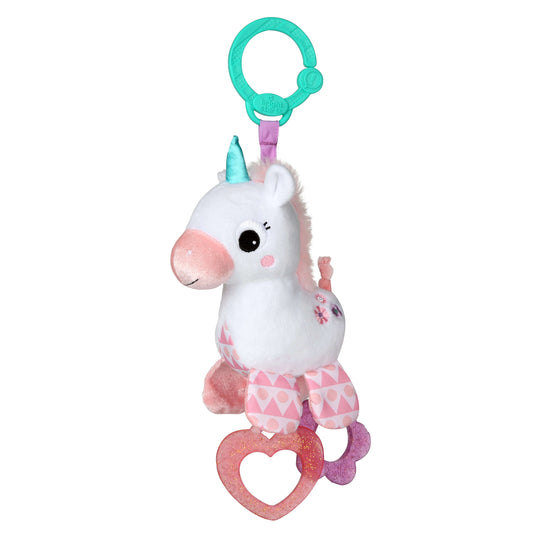 Sparkle & Shine Unicorn On-The-Go Take-Along Clip-On Toy, Ages Newborn +