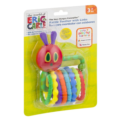 World of Eric Carle, the Very Hungry Caterpillar Rattle Teether with Links 1 Count (Pack of 1)