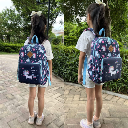 Kids Backpack School Bag Children Water-Resistant Cute Cartoon Travel Rucksack Backpack for Kindergarten Boys Girls with Chest Buckle