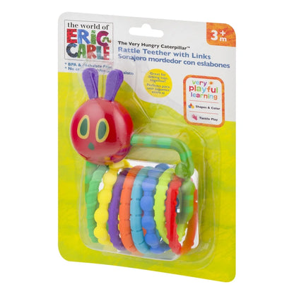 World of Eric Carle, the Very Hungry Caterpillar Rattle Teether with Links 1 Count (Pack of 1)