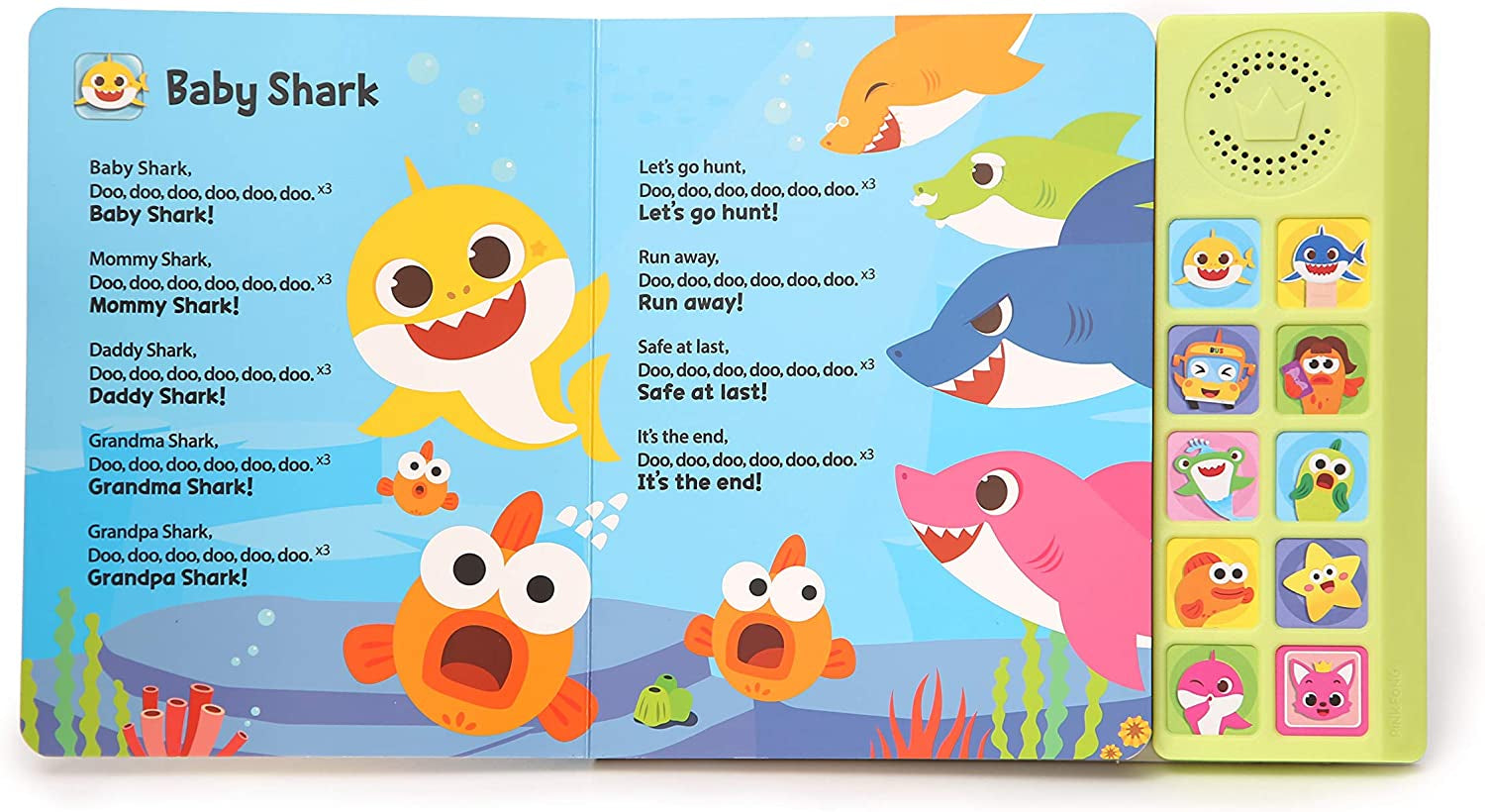 Baby Shark Sing-Alongs 10 Button Sound Book | Baby Shark Toys | Learning & Education Toys | Interactive Baby Books for Toddlers 1-3 | Gifts for Boys & Girls