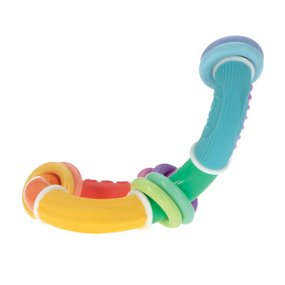 Twist-A-Ring Rattle Teether Toy for Babies, Multicolor