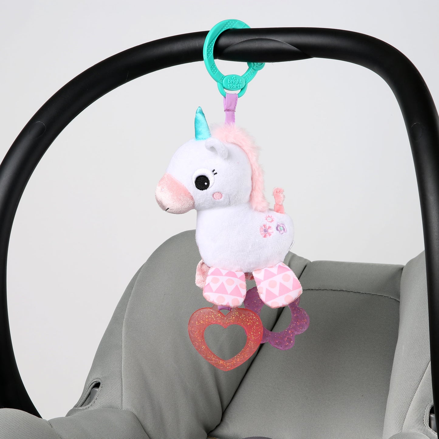 Sparkle & Shine Unicorn On-The-Go Take-Along Clip-On Toy, Ages Newborn +