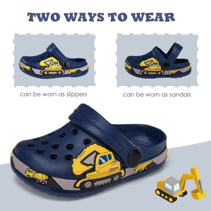 Toddler Boys Girls Cute Cartoon Clogs Kids Lightweight Garden Shoes Beach Pool Sandals